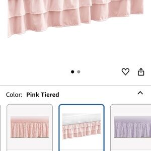 Pink Tiered Crib Skirt